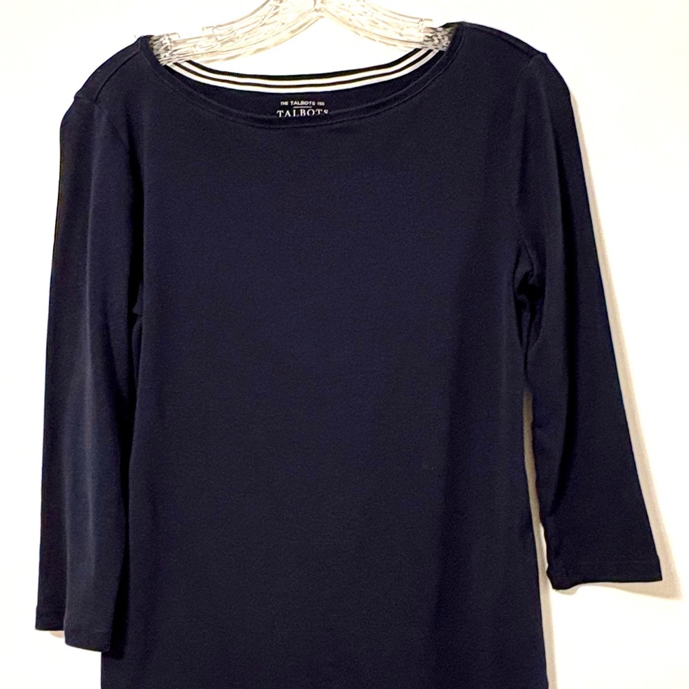 “The Talbots Tee” Women's Navy Top